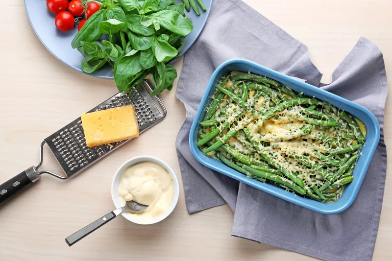 Bagte grønne bønner med parmesan - Ketoliv