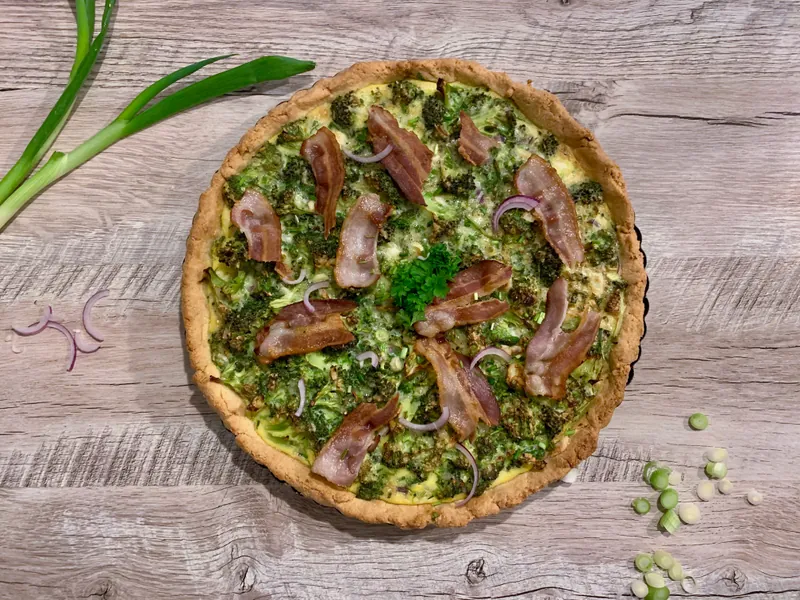 Broccoli bacon tærte - Ketoliv