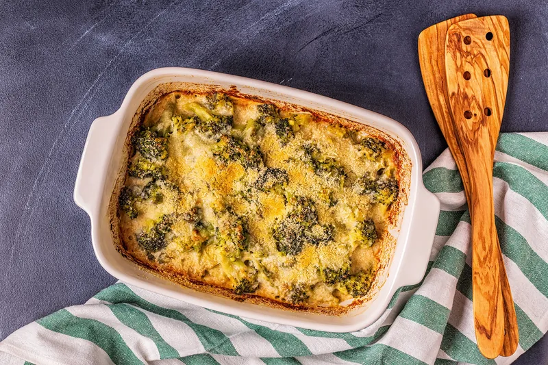 Broccoligratin med bacon - Ketoliv