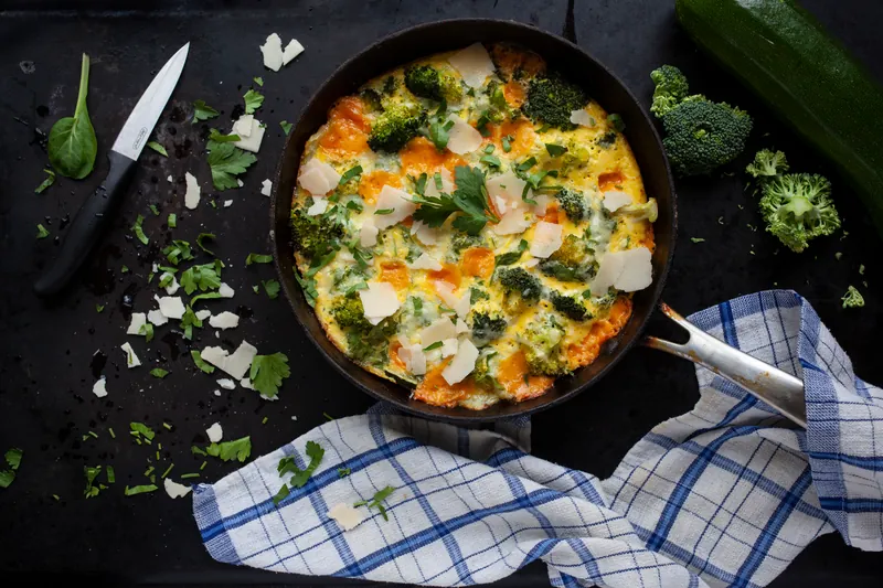 Fritatta med kylling og broccoli - Ketoliv