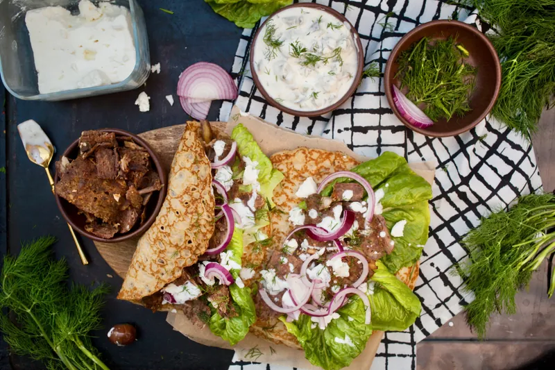 Græsk gyros med okse og lam - Ketoliv