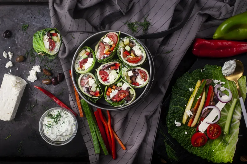 Græske salatwraps (vegetar) - Ketoliv