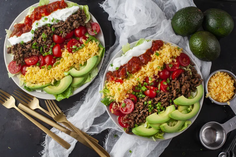 Hurtig og lækker tacosalat med hakket oksekød - Ketoliv