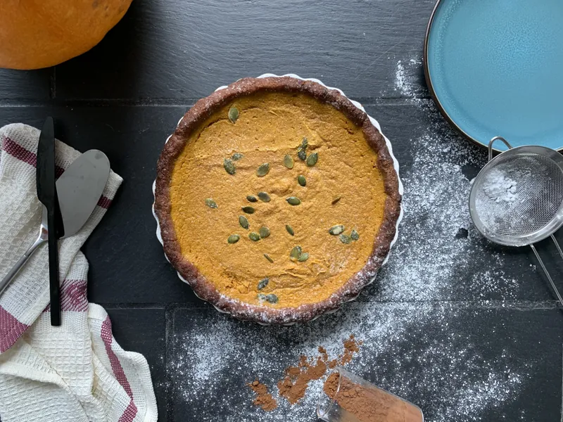 Keto græskar tærte til halloween, sød og krydret - Ketoliv