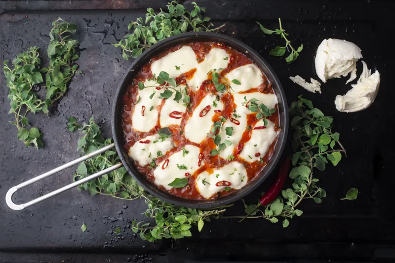 Ovnbagt okseret med spinat og mozzarella - Ketoliv
