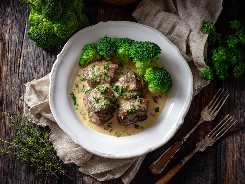 Keto svinekæber i flødesauce - Functional Foods