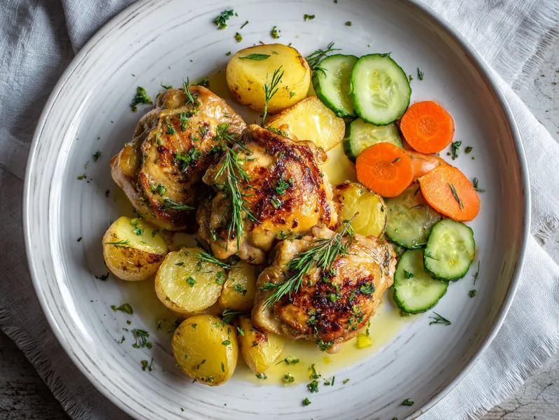 Kyllingelår med ovnbagte kartofler - Functional Foods