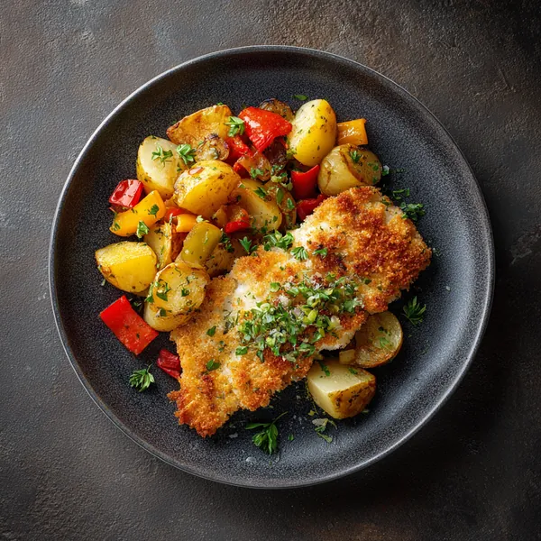 Bagte fiskefileter med kartofler og grøntsager - Functional Foods