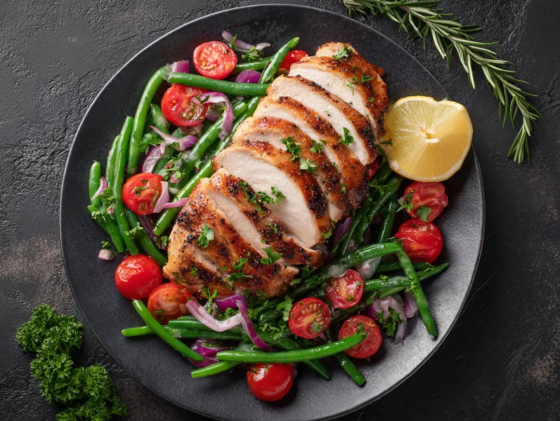 Kalkunfilet med grøn bønnesalat - Functional Foods