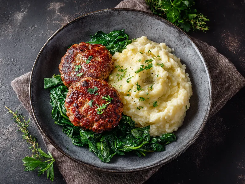 Klassisk frikadeller med cremet blomkålsmos - Functional Foods