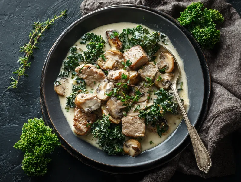 Low carb gryderet med svinekød og grønkål - Functional Foods