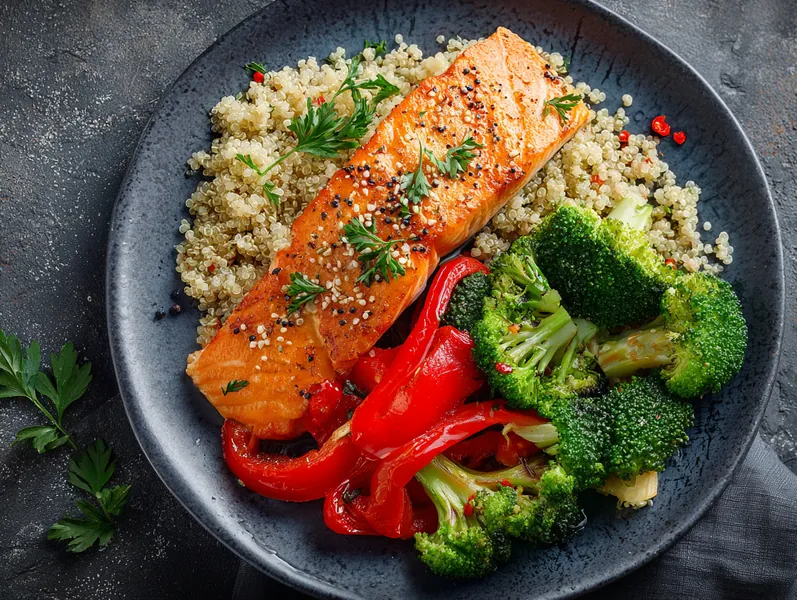 Laks med quinoa og grøntsagsmix - Functional Foods