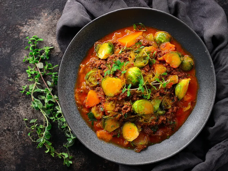 Oksegryde med rosenkål og røget paprika - Functional Foods