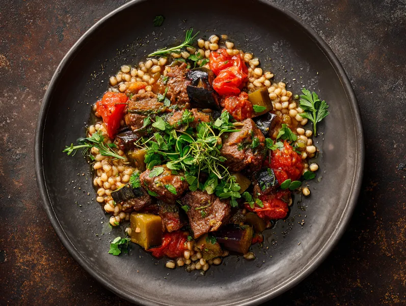 Marokkansk lammekødsgryde med perlebyg - Functional Foods