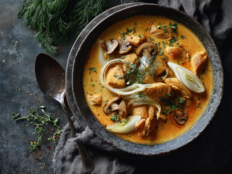 Kylling og fennikel karry-kokossuppe - Functional Foods