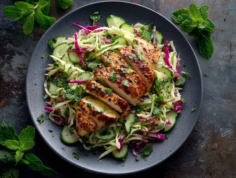 Lime-hvidløgskylling med asiatisk salat - Functional Foods