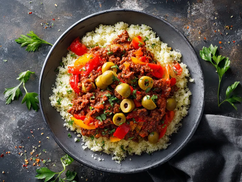 Cubansk picadillo med blomkålsris - Functional Foods