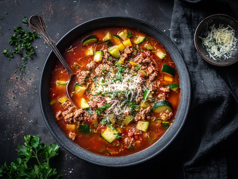 Lasagnesuppe keto-style - Functional Foods