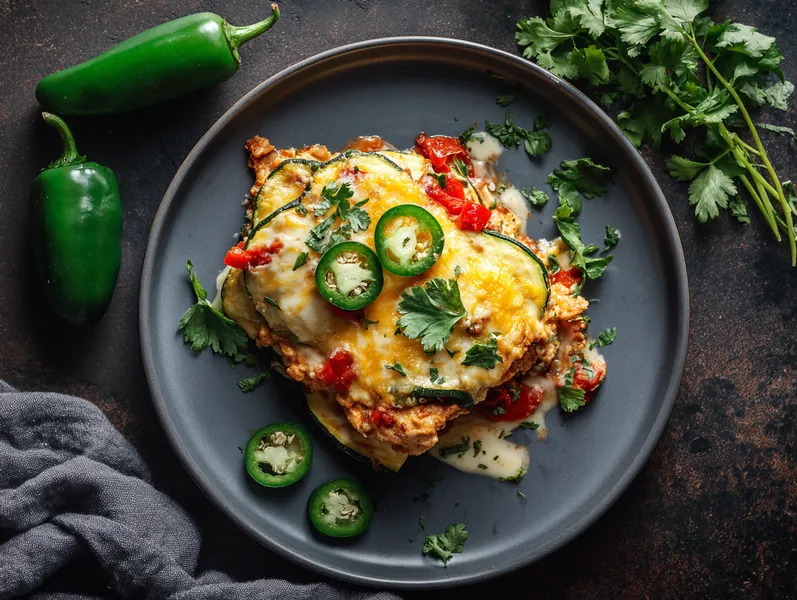 Mexicansk keto lasagne med kylling - Functional Foods