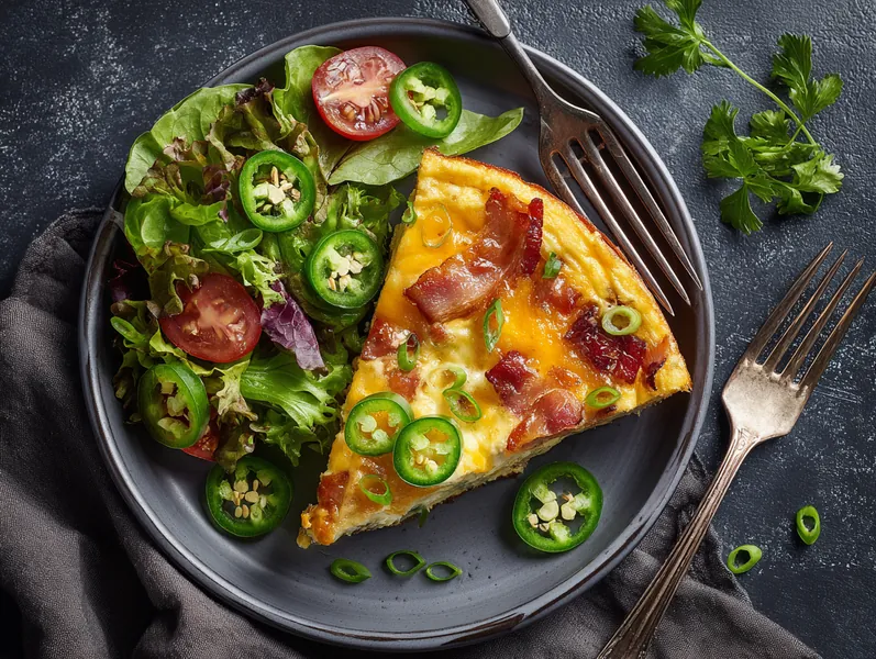 Jalapeño frittata med flødeost og bacon - Functional Foods