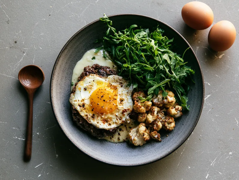 Hakkebøf med spejlæg og bearnaise - Functional Foods