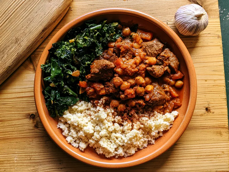 Marokkansk lammegryde med kikærter og couscous - Functional Foods