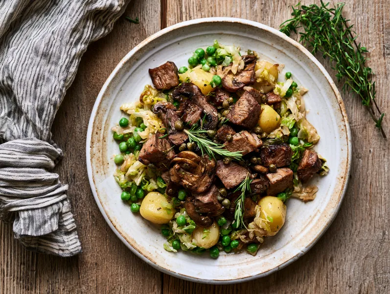 Spansk svinekødsgryde med kartofler og kapers - Functional Foods