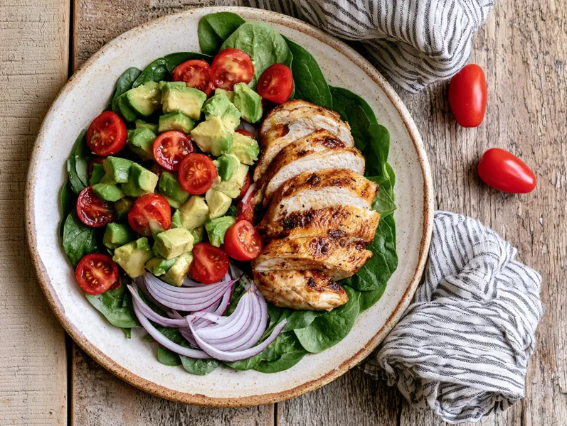 Mættende kyllingesalat med avokado og feta - Functional Foods
