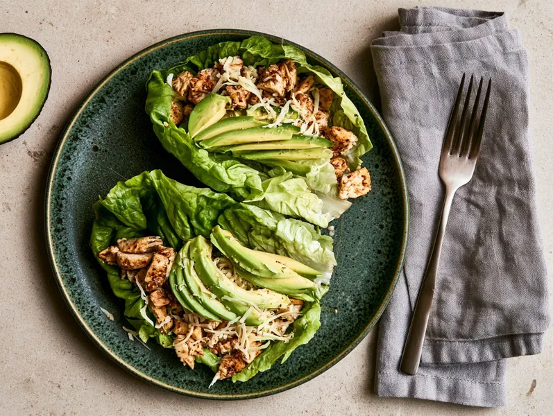 Kylling og avocado wrap i salatblade - Functional Foods