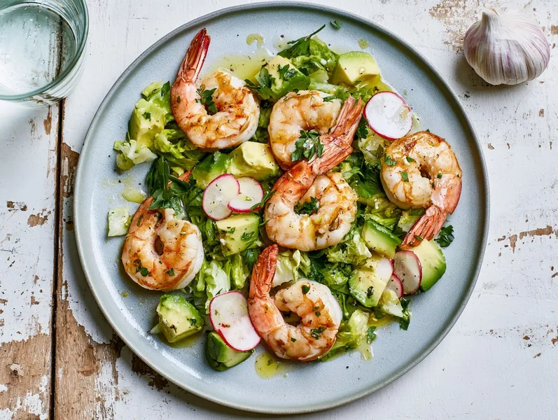 Keto-salat med rejer og avocado - Functional Foods