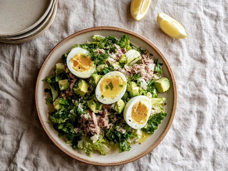 Keto-salat med tun og æg - Functional Foods