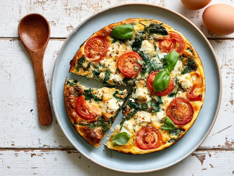 Frittata med spinat og feta - Functional Foods