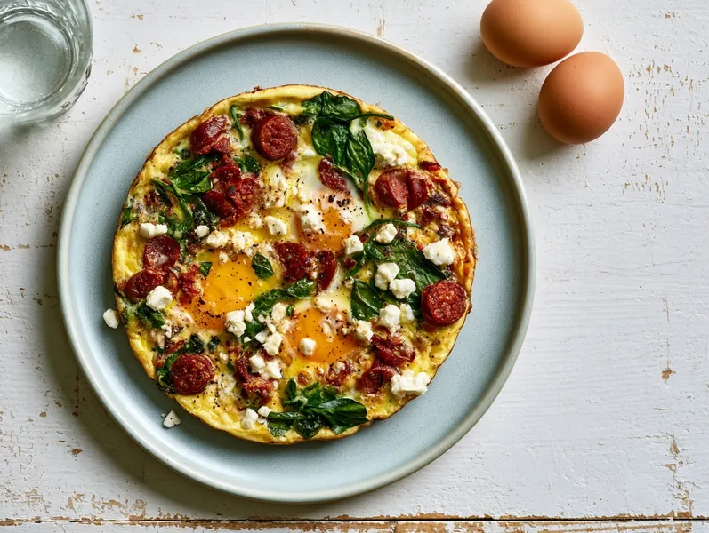 Keto-frittata med spinat og chorizo - Functional Foods