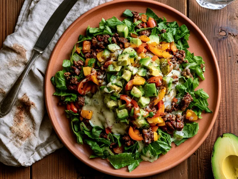 Keto bøf bowl med cheddar og avocado - Functional Foods