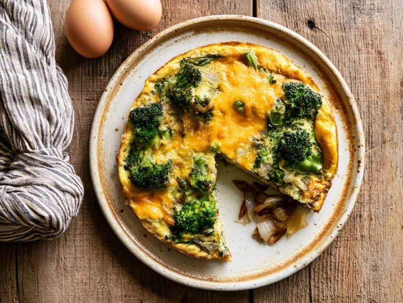 Keto-frittata med broccoli og ost - Functional Foods