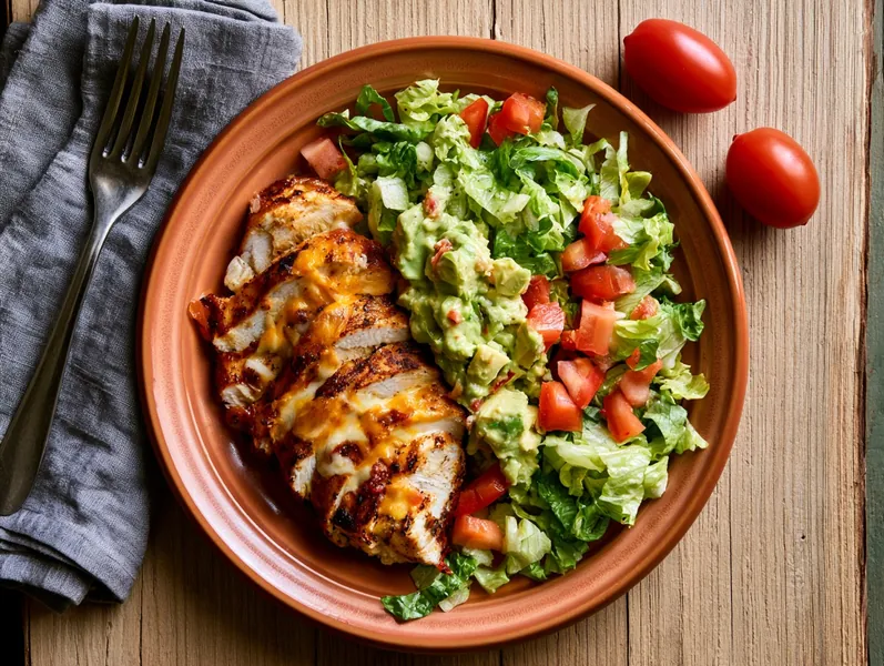 Keto bowl med kylling, cheddar og avocado - Functional Foods