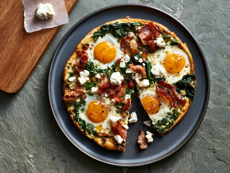 Keto-frittata med bacon og spinat - Functional Foods