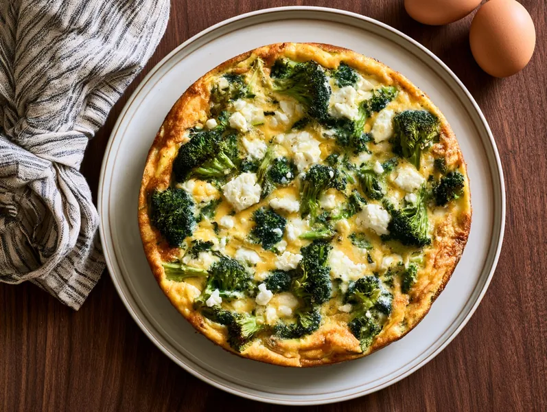 Keto-frittata med broccoli og feta - Functional Foods