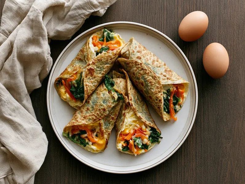 Keto æggewraps med ost og grøntsager - Functional Foods