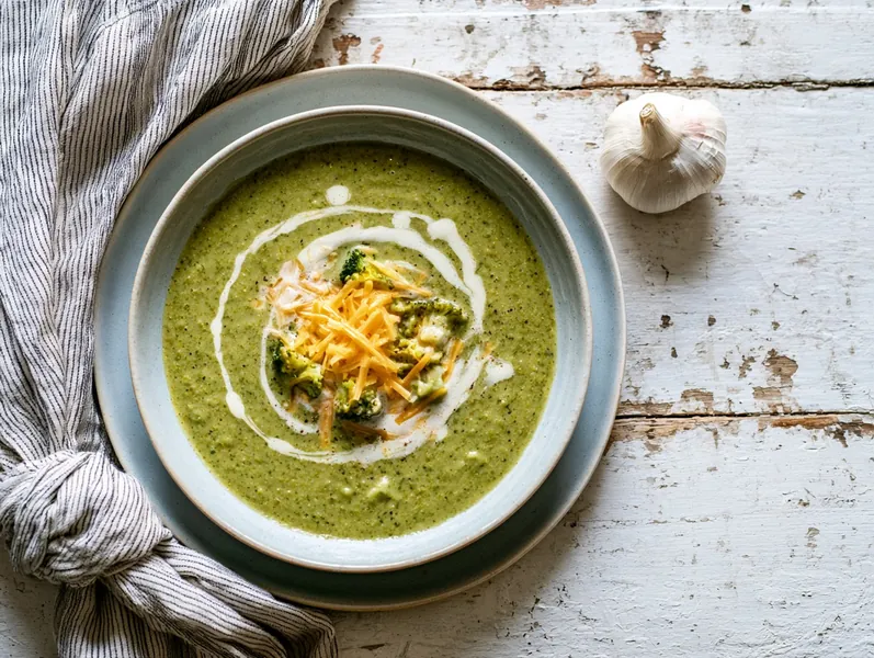 Simpel broccolisuppe med cheddar og fløde - Functional Foods