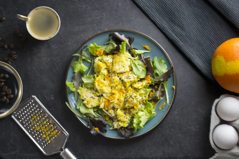 Røræg med chiafrø og appelsinskald - Ketoliv