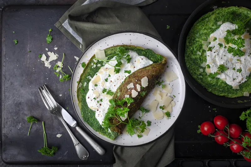 Spinatpandekage med hytteost - Ketoliv