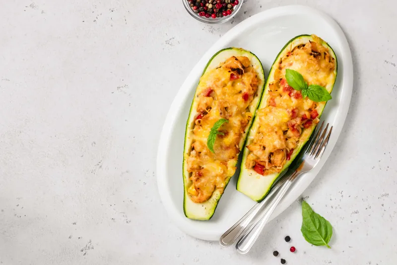 Squashbåde med fyld - Ketoliv